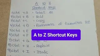 A to Z Shortcut Keys for Rguktians || AP IIIT # RK VALLEY #