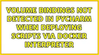 Volume bindings not detected in Pycharm when deploying scripts via Docker interpreter