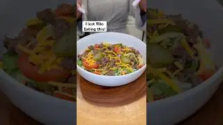 I lost 9 lbs in 27 days eating this Cheeseburger Salad #cookingshorts #yummyfood #food #foodie