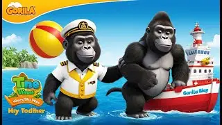 Gorilla Leads a Navy Ship 🦍 | Funny Animal Adventure Song for Kids | Nursery Rhymes & Learning Songs