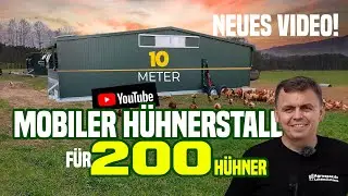Mobiler Hühnerstall für 200 Hühner