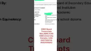 How to get Transcript From CBSE Board   For Wes Canada 9592686942
