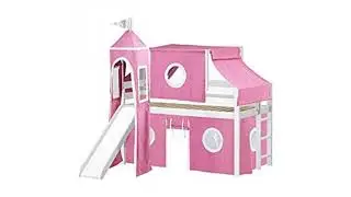 MUST SEE Furniture Review! Donco Kids Twin Tent Loft with Slide and Slat-Kits in Light Espresso,..