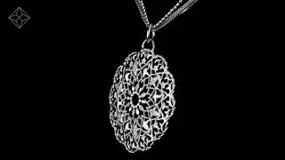 Tesoro Collection Filigree Design Diamond Necklace In 925 Silver - UP3258