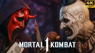 Ghostface Vs Art The Clown Insane Fight | Mortal Kombat 1