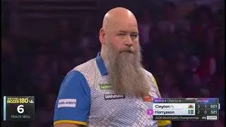 ANDREAS HARRYSSON THROWS 6 PERFECT DARTS VS JONNY CLAYTON 2026 WORLD DARTS CHAMPIONSHIP