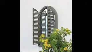 Decor Wood Frame Mirrors 34077 arch window mirror