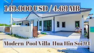 Modern Single-Storey Villa with 5x3m Pool #huahin #dreamhome