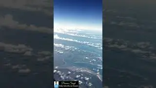 River Delta View from Aeroplane,River Delta formed near Sea,Beauty of River Delta#Riverdelta #shorts