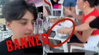 Kick streamer, Kizzy the Kid, BANNED after stealing food from woman's plate at Miami restaurant
