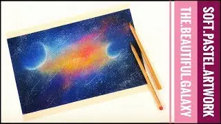 HOW TO draw GALAXY with SOFT PASTELS