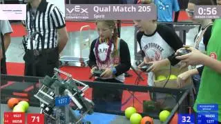 VEX Worlds 2016 - VRC Middle School - Spirit - Qual 205 (9537 8025B) 147 vs 160 (98456 1277)