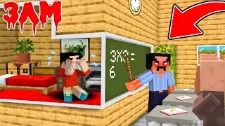 Shin-chan Got Trapped in a HAUNTED SCHOOL at 3AM! 😱 (in Minecraft)