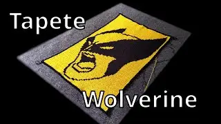 Tapete de croche do Wolverine em fio conduzido #croche #Wolverine