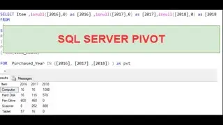 SQL Server Pivot |Transform Row level Data into Columnar data using pivoting