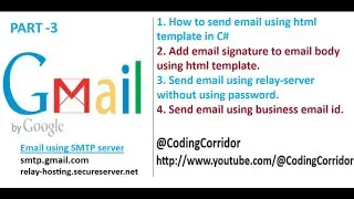 Send email using html template in C# Dotnet | Email using relay server | Email using business email