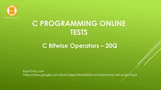 28 C Programing Bitwise Operators Online Test with Interview FAQ Questions and Answers