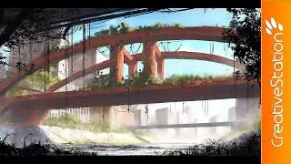 Red Bridge - Speed Painting (#Photoshop) | CreativeStation