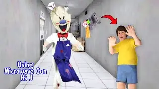 How To Use Microwave Gun As J In Ice Scream 5!