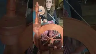 How long it takes me to spin wool into yarn. #spinningwheel #woolencraft #woolyarn #knitting ￼