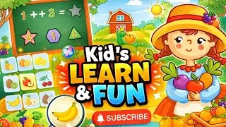 Kids Learn & Fun 🎉 | Fruits 🍎 Numbers 🔢 Puzzles 🧩#youtubevideo #learning #kidslearning