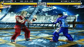 Paul vs Jin Kazama (Hardest) Tekken 5.