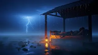 Arthur Waiting Out a Fierce Thunderstorm in a Tiny Cabin | RDR2 ASMR Night Warm