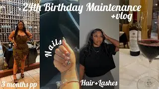 Birthday Prep + Vlog| Hair, Nails,Lashes | Hey Boo Text🤦🏽&zwj;♀️| Dinner for Two| destiny faye