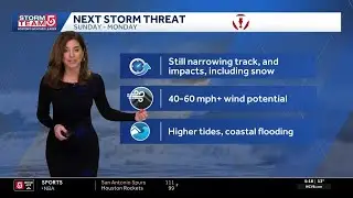 Video: Areas with best chance of seeing 6 inches of snow