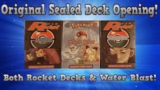Opening both original Team Rocket decks and Water Blast! [Factory Sealed]