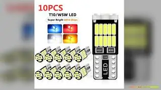 261020304050pcs T10 W5W 194 501 Led Canbus No Error Car Interior Light T10 26 SMD 4014 Chip Pure