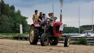 Traktor URSUS C328 C325 plaża zlot FSO POMORZE Jezioro Wdzydze Borsk ośrodek wypoczynkowy Largo