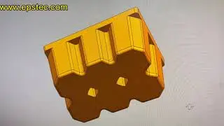 3D drawing for bottom of EPS wine bottle packaging mold