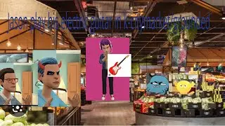 Jason play his electric guitar in k-citymarket/grounded