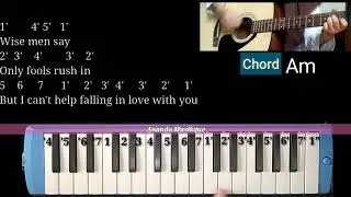 cant help falling in love - Elvis Presley Pianika / melodyka | chord gitar