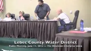 Lebec County Water District Meeting, June 11, 2013
