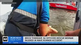 Brick Township officers rescue woman injured in wave runner accident