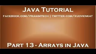 Arrays in java