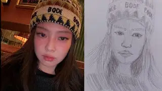 How to draw jennie blackpink step by step