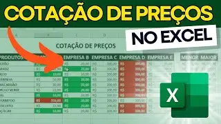 PLANILHA DE COTAÇÃO DE PREÇOS. FAÇA VOCÊ MESMO