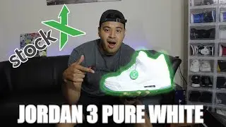 Early On Feet Review of Jordan 3 Pure White (First Time Buying From Stock X)