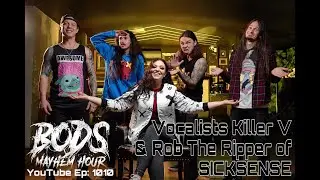 Vocalists Killer V Vicky Psarakis and Rob The Ripper Robby J  Fonts of Sicksense