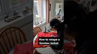 Step by step how to retape a seam on a Goretex Jacket #sewing #hikinglife  #sustainability