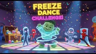Baby Hulk Learns Freeze Dance with Super Friends | 5-Minute Kids Dance Fun|Marvel&rsquo;s Spidey & Friends