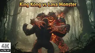 KING KONG vs LAVA MONSTER 🔥 | Epic Jungle Battle Near Waterfall || Beast Brawl World 