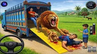Wild Lion Transport Zoo Driving Game 3D Animal Transport Cargo Truck Android Game play 