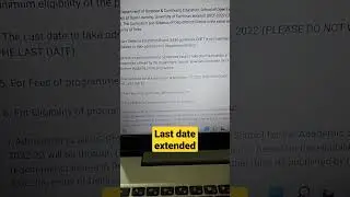 SOL admission dates extended(2022-23 session)...#shorts #short #education