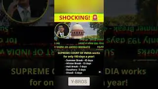 Supreme Court Works Only for 193 days in a Year #supremecourt #india