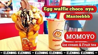 MOMOYO.. Egg waffle ice creamnya bikin nagih.. 👍😍