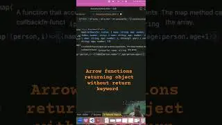 Returning object in arrow function #javascript #coding